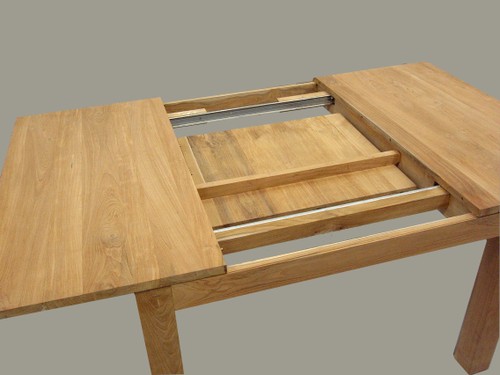2 - Table de repas carrée avec rallonge TA-1